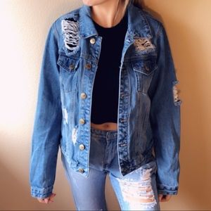 Distressed Denim Jacket
